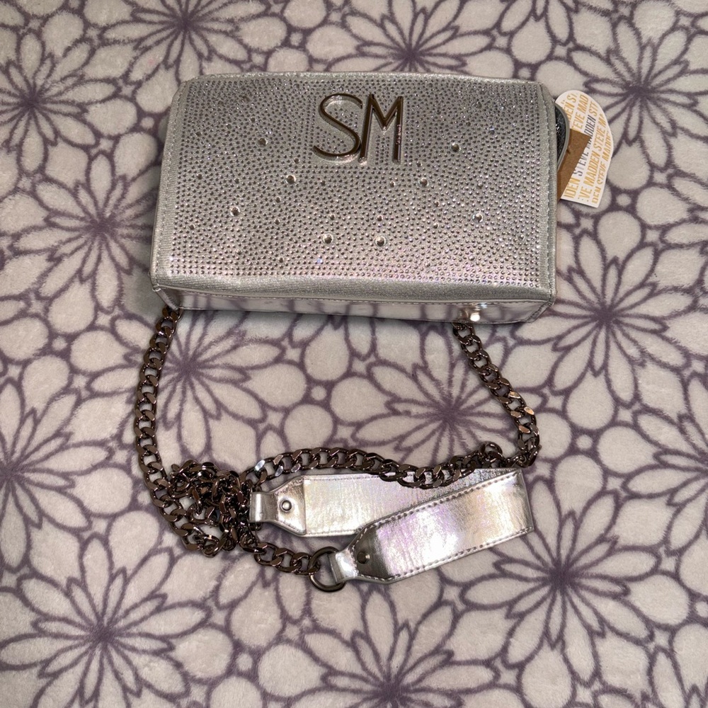 Steve Madden Silver Bling Bedazzled Bag
